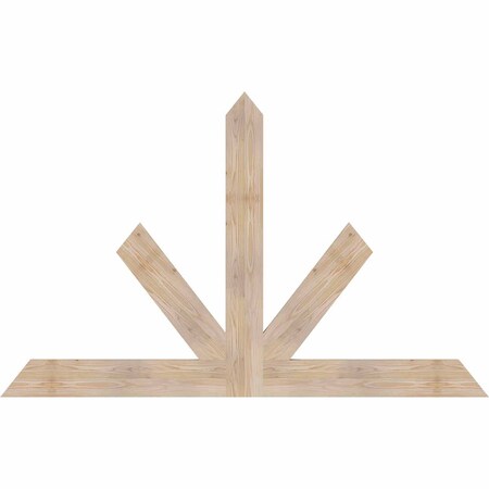 Ekena Millwork Saratoga Smooth Timber Gable Bracket, Douglas Fir, 72"W x 45"H x 1 1/2"D x 5 1/2"F, 15/12 Pitch GBW072X45X0206SAR00SDF